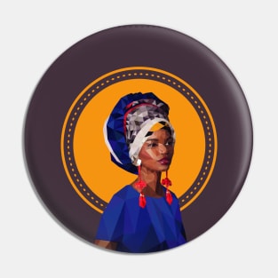 Traditional African Woman Pin