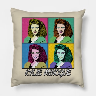 Kylie Minogue 80s Pop Art Style Pillow