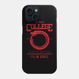 Tar Valon College Red Ajah Slogan and Symbol Dragon Phone Case