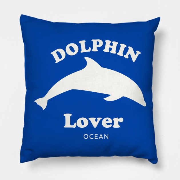 Dolphin lover logo Pillow by Mr Youpla