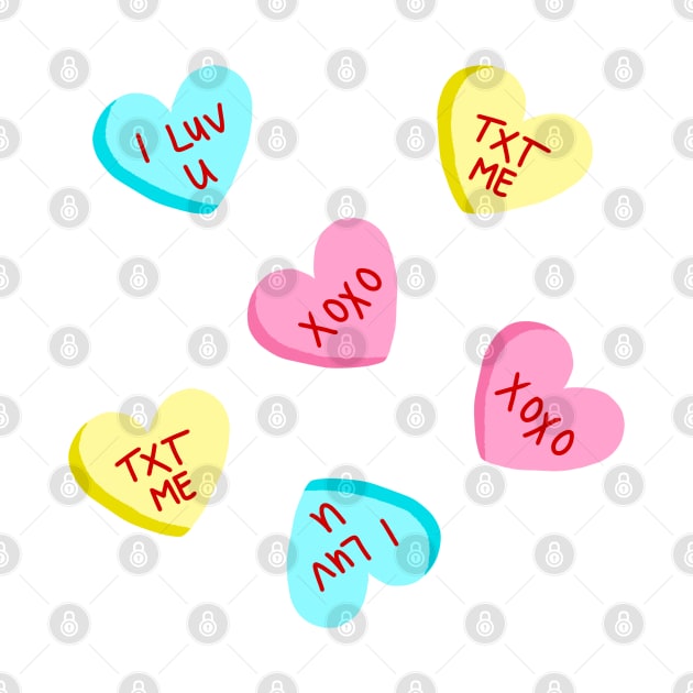 Sweet Candy Hearts Valentines Day by julieerindesigns