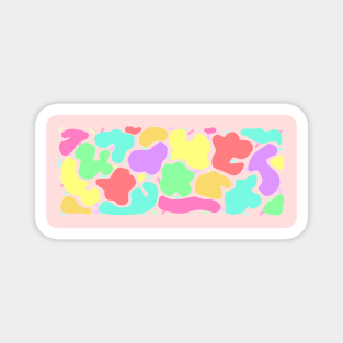 Pastel Rainbow Animal Print Magnet