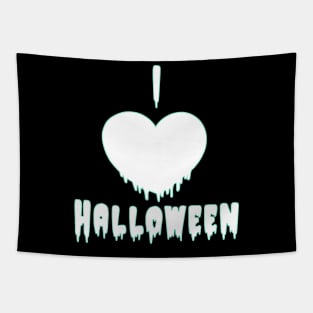 I Heart Halloween drip pastel goth kawaii love white font Tapestry