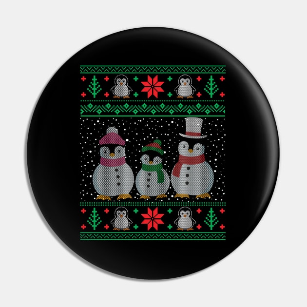 Funny Cute Penguin Lovers Snowman Xmas Ugly Christmas Sweater Pin by mrsmitful01