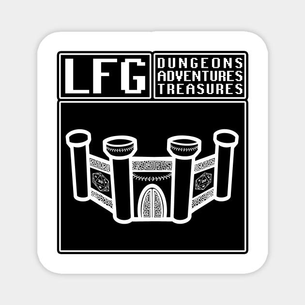 LFG Looking For Group Dungeon Master DM Screen Dice Tower Tabletop RPG TTRPG Magnet by GraviTeeGraphics