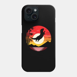 Aquatic Animal Vintage Sunset Cute Japanese Art Otter Phone Case