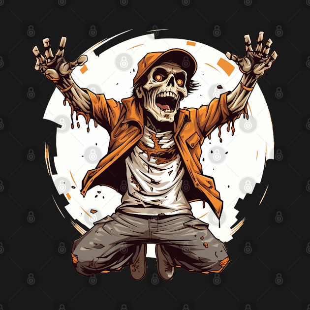 Happy Party Zombie Undead Creepy Halloween Design by The Little Store Of Magic