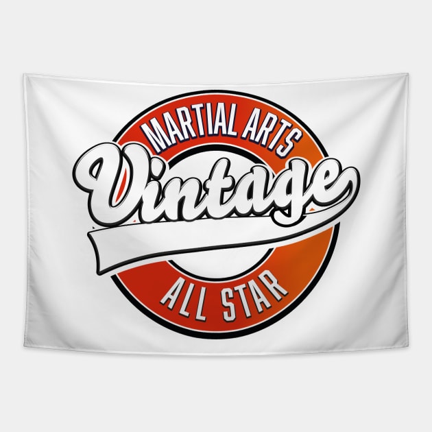 Martial Arts Vintage all star retro logo Tapestry by nickemporium1