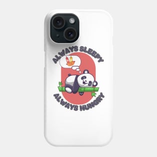 kawaii panda always sleepy Phone Case