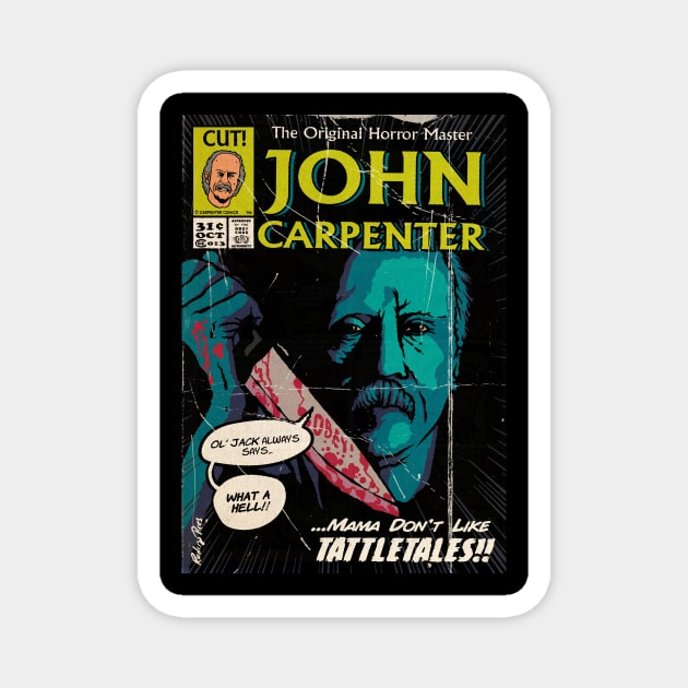 The Horror Master John Carpenter Magnet by designedbydeath