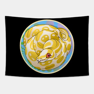 Albino Ball Python Circle Tapestry