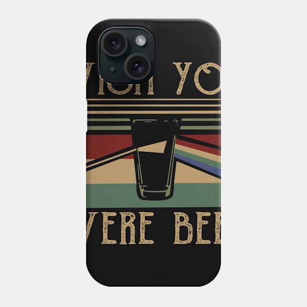 Retro Wish You Were Beer Phone Case by Phylis Lynn Spencer