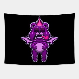 bear devil cartoon Tapestry