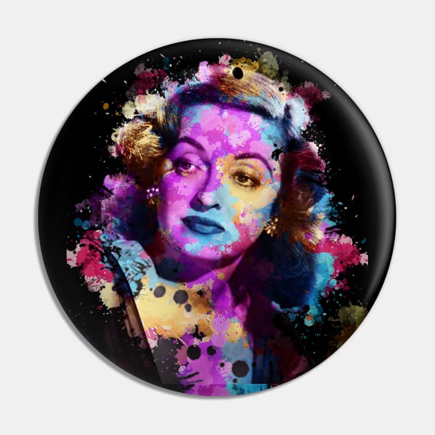 Bette Davis ~ Watercolor Illustration Pin by Punyaomyule