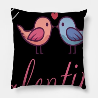 valentines day birds in love birdie couple gift Pillow