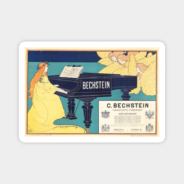 Bechstein pianos advertisement, 1896 Magnet by WAITE-SMITH VINTAGE ART