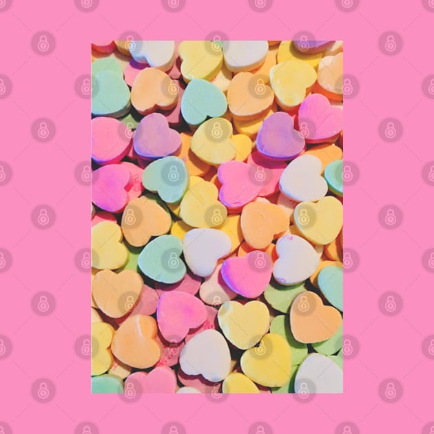 Valentine Candy Heart Print by LupiJr
