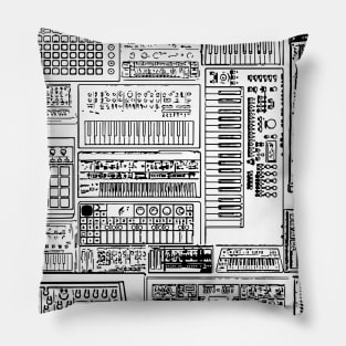 Synthesizer and Drum machine Square collection Pillow