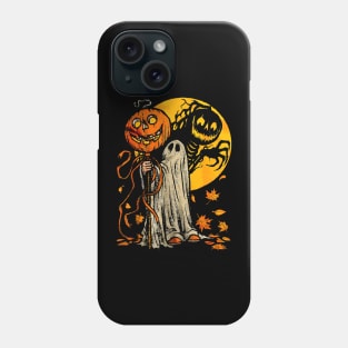 Funny Halloween Pumpkin Ghost Costume Autumn Leaves Cute Phone Case