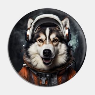 Astro Dog - Siberian Huskie Pin