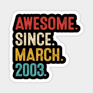 Vintage Birthday March 2003 Magnet