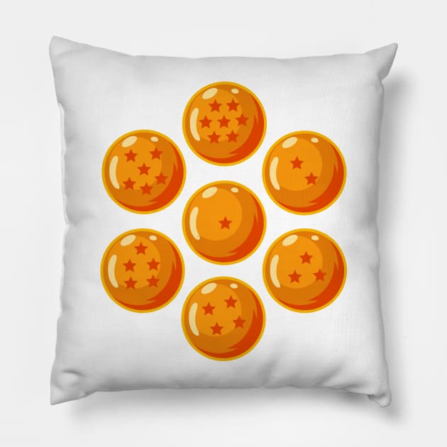 Seven Dragon Balls Pillow by InfinityTone