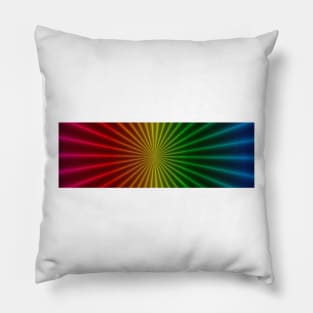 Rainbow Rays Panorama Pillow