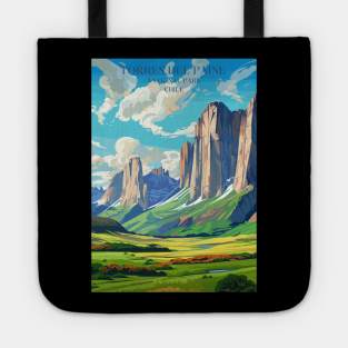 Torres del Paine National Park Chile Travel Print Wall Art, Home Décor, Gift Art Tote