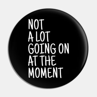 Not A Lot Going On At The Moment - Funny Sayings Pin