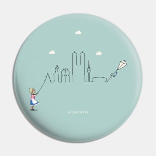 Munich Skyline Pin