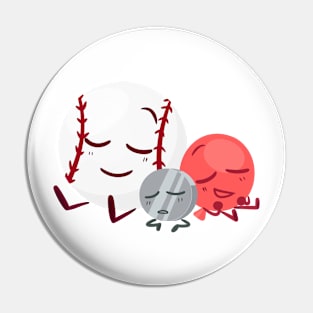 Baseball, Nickel, and Balloon (Inanimate Insanity) Pin