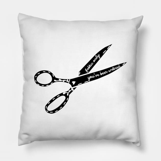 Fabric Scissors Pillow by Nataliatcha23