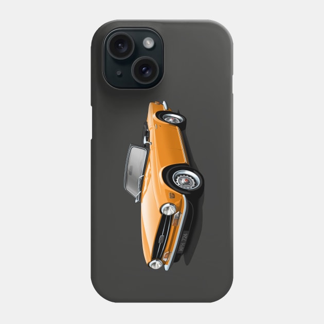 Triumph TR6 in orange Phone Case by candcretro