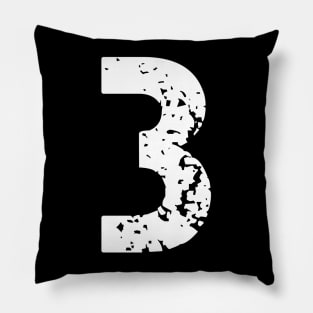 Number three 3 Pillow