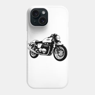 Thruxton 900 Cafe Racer Sketch Art Phone Case