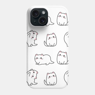 Cut funny cat set. Phone Case