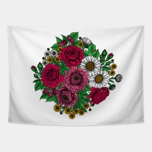 Bouquet of autumn flowers Tapestry