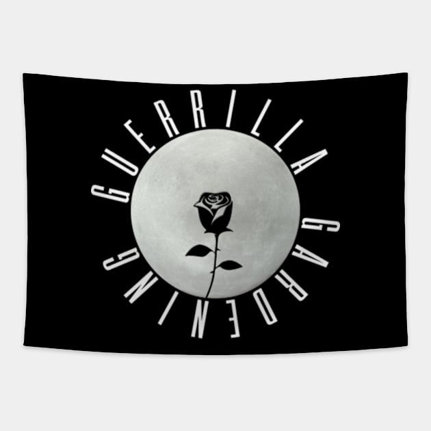 Guerrilla Gardening Rose Moon Tapestry by MemzTeez