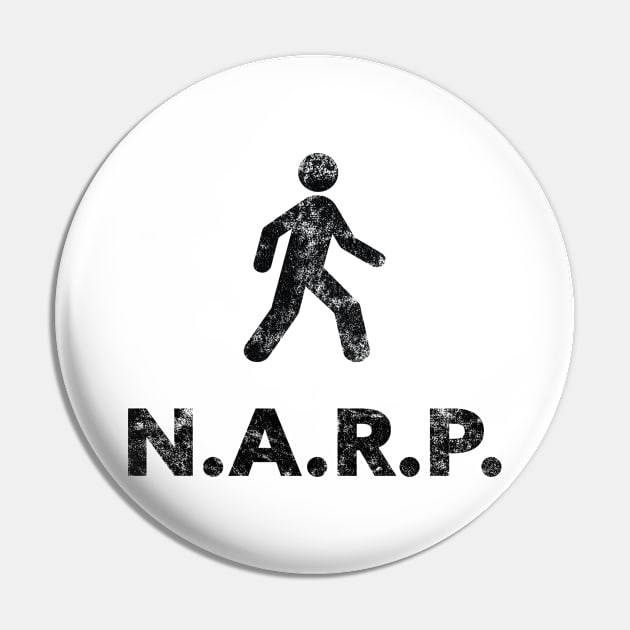 Distressed NARP Pin by College Mascot Designs