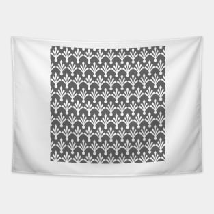 Grey diamond shaped motif pattern Tapestry