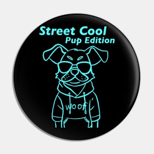 Street Cool: Pup Edition Blue outline Pin