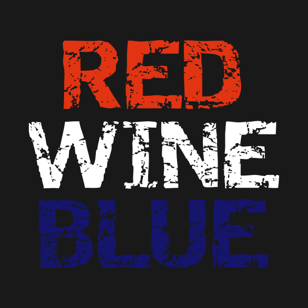 Patriotic Red Wine and Blue by StacysCellar
