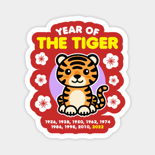 Year of the Tiger 2022 Happy Chinese Zodiac New Year Kawaii Magnet