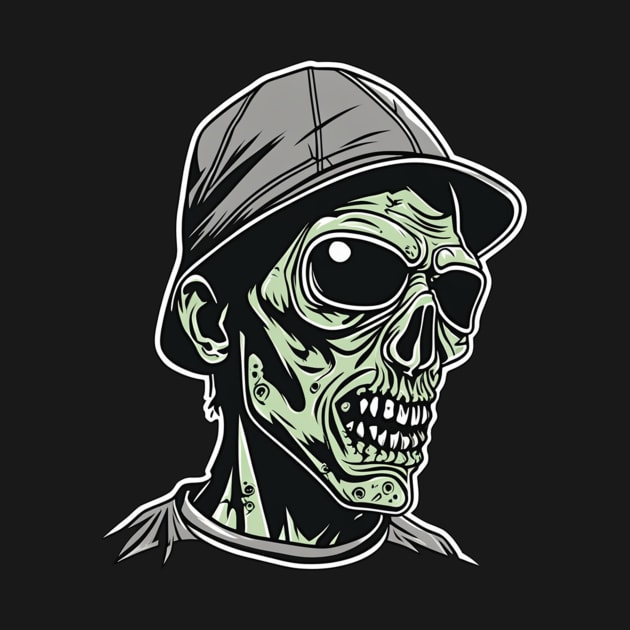 Zombie dude guy Halloween chill design by Edgi