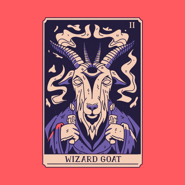 Spooky Tarot Card: Wizard Goat by SLAG_Creative