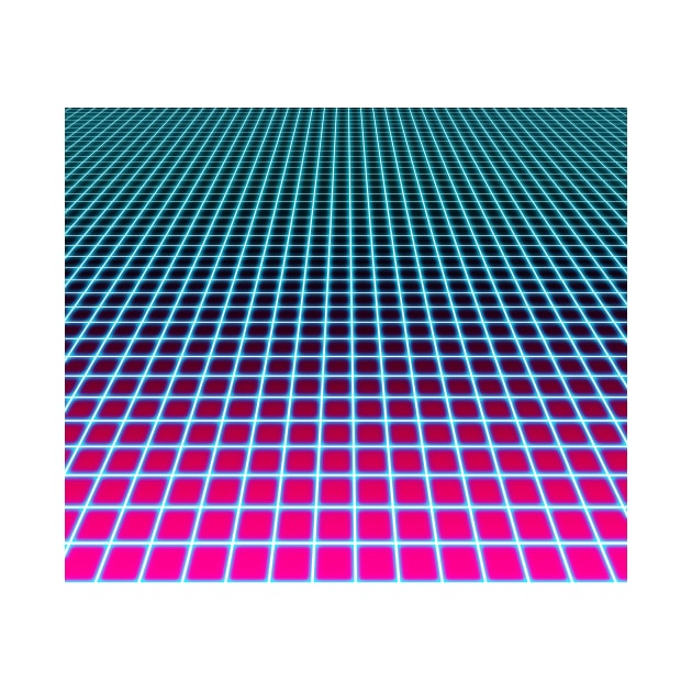 Vaporwave Ombre Grid Pattern by saradaboru