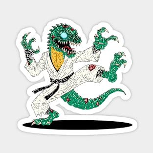 Kung Fu Lizard Zombie Magnet