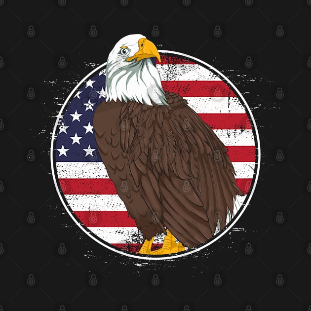 The US Flag American Bald Eagle by ShirtsShirtsndmoreShirts