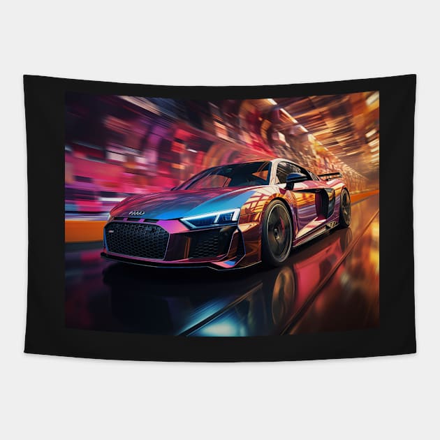 Super-cars-R8 Tapestry by PixelPusherArt