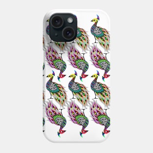 peacock pattern in royal feather ecopop Phone Case